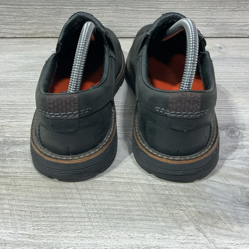 Merrell Realm Moc Shoes Mens 8 Slip On Round Toe Comfort Low Top J42149 Black
